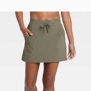 All in Motion Women's Stretch Woven Skort - Moss Green